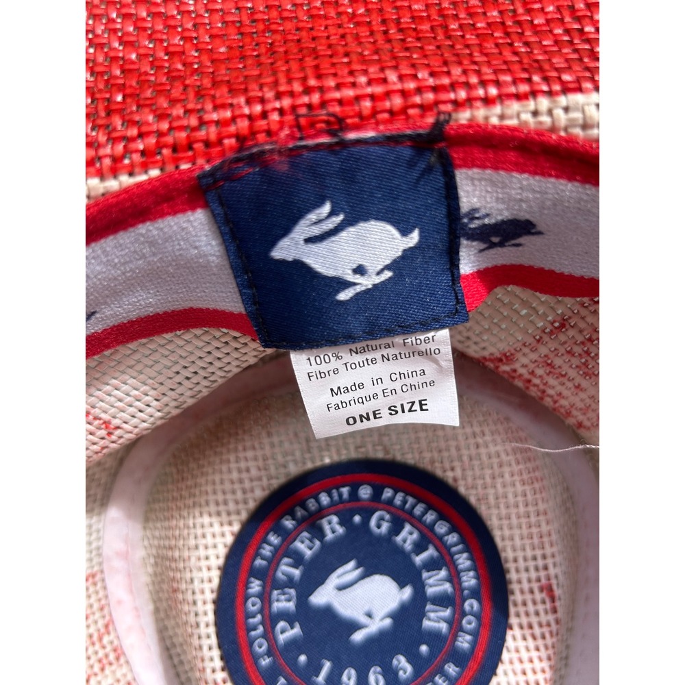 Peter Grimm American Flag Straw Cowboy Hat Stars Stripes Patriotic Unisex OS - Picture 6 of 6
